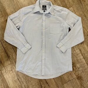 Men’s Stafford Tailored Culture Blue Button-Down Shirt 17.5 / 36–37